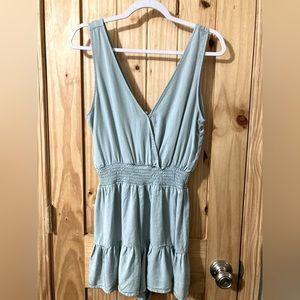 Fashion Nova size S/M (no size tag) tank top romper in seafoam green